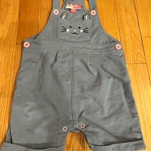 Penelope Mack blue Overalls with Bunny Face